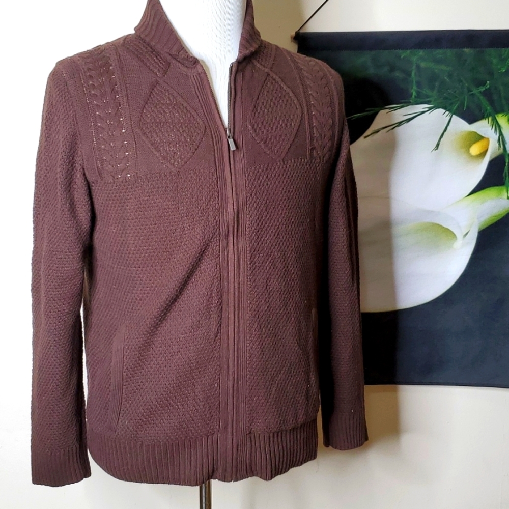 Men's Club Room Shawl Neck Full Zip Sweater